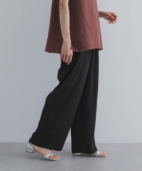 URBAN RESEARCH DOORS(アーバンリサーチドアーズ)の「『接触冷感/UVカット/吸水速乾/マシンウォッシャブル』ドライタッチリラックスパンツ(その他パンツ・レディース・BLACK/MOCHA/NAVY・S/M)」の5枚目の写真