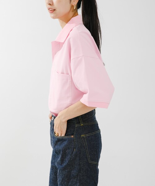 URBAN RESEARCH（アーバンリサーチ）の「DAIWA PIER39　Ws TECH POLO SHIRTS SHORT-SLEEVE（ポロシャツ・レディース・LT.PINK/BLACK/YELLOW/WHITE/WH×NY BD・FREE）」の15枚目の写真