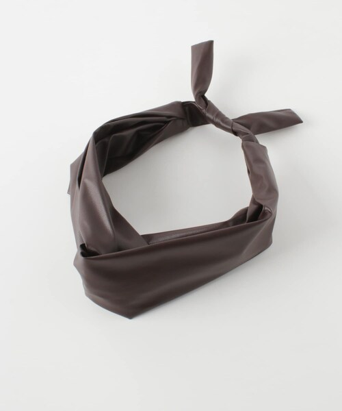 SMELLY（スメリー）の「エコレザーワイヤーヘアターバン（ヘアバンド・レディース・BLK/BRN・-）」の10枚目の写真