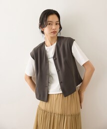 ROPE' | コンフォートフレンチスリーブブラウス/UVケア・防シワ・接触冷感・吸水速乾・セットアップ対応・イージーケア(シャツ/ブラウス)