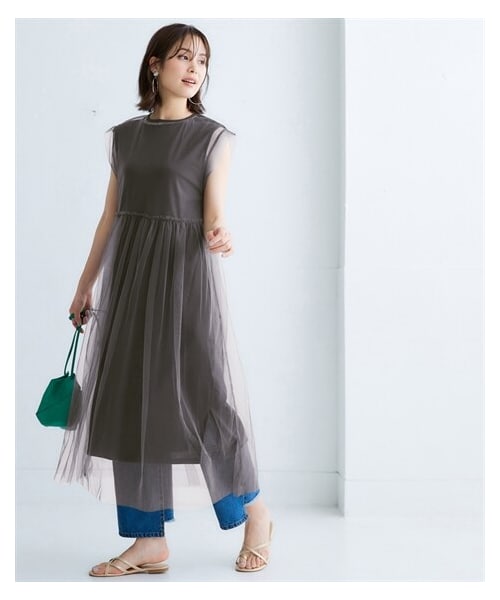 2色 ノースリーブワンピース バルーンフレンチ シンプル 春夏 バルーンサマーノースリーブリゾートミニワンピース(2色