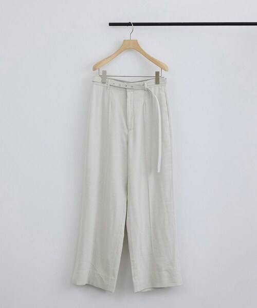 ADAM ET ROPE'(アダムエロペ)の「NALYAビスコース・麻ツイルイージースラックス / セットアップ対応(その他パンツ・レディース・ブラック/キナリ/ネイビー系・M/S)」の2枚目の写真