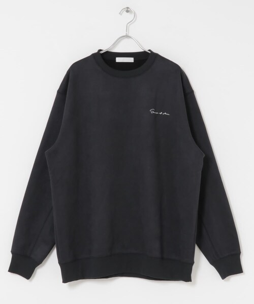 SENSE OF PLACE by URBAN RESEARCH(センスオブプレイスバイアーバンリサーチ)の「『ユニセックス』シシュウフェイクスエードクルーネックスウェット(スウェット・メンズ・GRAY/CHARCOAL/D.BROWN/GREIGE・M/L)」の13枚目の写真