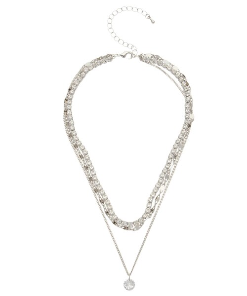 EVRIS（エヴリス）の「RHINESTONE 3連ネックレス（ネックレス・レディース・シルバー/ゴールド・F）」の7枚目の写真