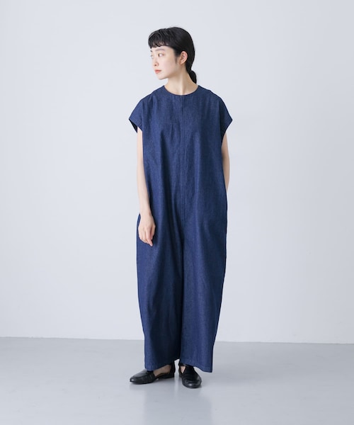 かぐれ（カグレ）の「『2サイズ展開』デニムワイドオールインワン（つなぎ/オールインワン・レディース・INDIGO・0/1）」の8枚目の写真