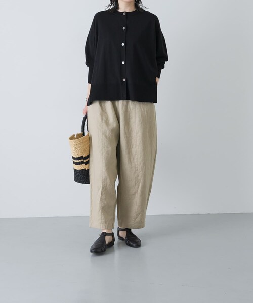 かぐれ（カグレ）の「ハイツイストコットンワイドカーディガン（カーディガン/ボレロ・レディース・IVORY/BLACK/MINT GRAY・Free）」の16枚目の写真