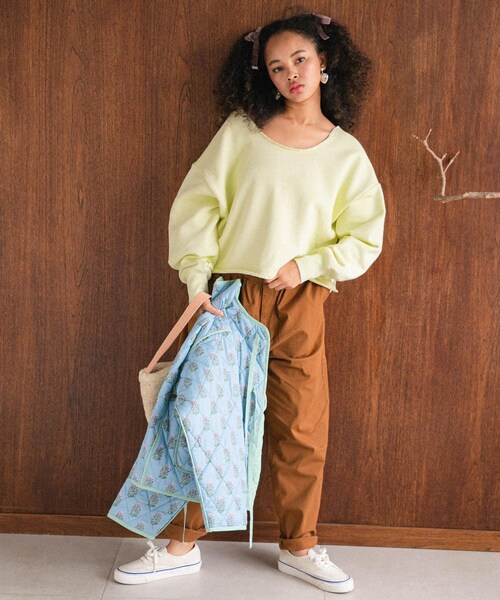 URBAN RESEARCH Sonny Label(アーバンリサーチサニーレーベル)の「AyaKawasaki カットオフスウェット(スウェット・レディース・レモネード/ピーチ/グレープ・FREE)」の20枚目の写真