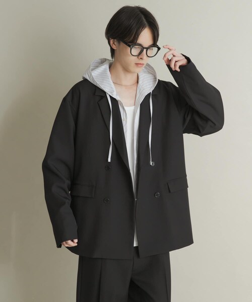 SENSE OF PLACE by URBAN RESEARCH（センスオブプレイスバイアーバンリサーチ）の「ダブルルーズテーラードジャケット（テーラードジャケット・メンズ・BLACK/BROWN/BRN CHECK・M/L）」の12枚目の写真