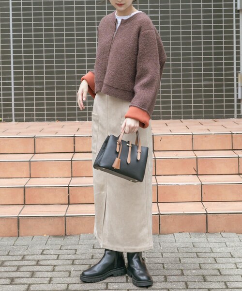 ITEMS URBANRESEARCH（アイテムズ アーバンリサーチ）の「フェイクスエードタイトスカート（スカート・レディース・IVO/MOC/SUMIKURO・FREE）」の7枚目の写真