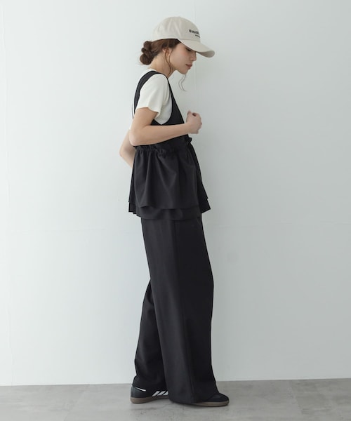 URBAN RESEARCH Sonny Label（アーバンリサーチサニーレーベル）の「ペプラムフリルアソートオールインワン（つなぎ/オールインワン・レディース・ブラック/デニム・36/38）」の15枚目の写真