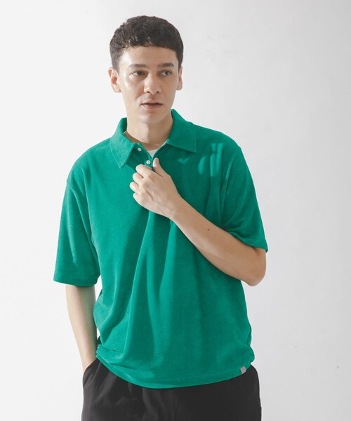URBAN RESEARCH Sonny Label（アーバンリサーチサニーレーベル）の「配色パイルポロシャツ（ポロシャツ・メンズ・グレー/グリーン/ネイビー・M/L）」の18枚目の写真