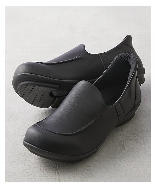 nissen（ニッセン）の「リゲッタ（ツヴォル）スットオン　モカシンスリッポン（バレエシューズ・メンズ・黒×黒/グレー/グレーブルー・S=22.0~22.5cm/M=23.0~23.5cm/L=24.0~24.5cm/LL=25.0~25.5cm）」の4枚目の写真