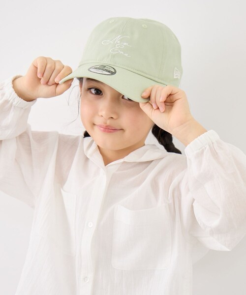 ROPE' PICNIC(ロペピクニック)の「【KIDS】【NEW ERA(R)/ニューエラ別注 】YTH920 SPARE STRAP CAP(キャップ・キッズ・スミクロ/グレー系/ライトグリーン・F)」の11枚目の写真