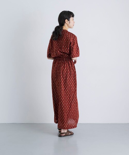 かぐれ（カグレ）の「MEYAME　PRINT SUMMER DRESS（ワンピース・レディース・BLACK/BURGUNDY・Free）」の13枚目の写真