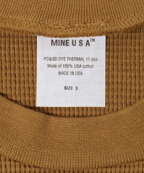 EKAL（エカル）の「MINE　PD/GD DYE THERMAL 11.5 OZ（Tシャツ/カットソー・メンズ・PD BLACK/GD BRASS・2/3）」の12枚目の写真