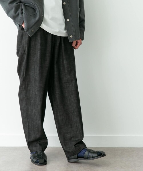 URBAN RESEARCH Sonny Label（アーバンリサーチサニーレーベル）の「デニムライクイージーワイドパンツ（デニムパンツ・メンズ・ブルー/ブラック/ブラウン・S/M/L）」の6枚目の写真