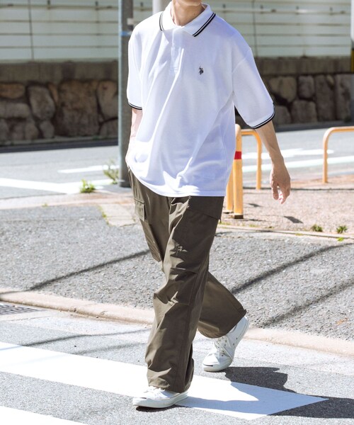 ITEMS URBANRESEARCH（アイテムズ アーバンリサーチ）の「U.S. POLO ASSN　カノコポロシャツ（ポロシャツ・メンズ・WHITE/BLACK/BLUE・M/L）」の9枚目の写真