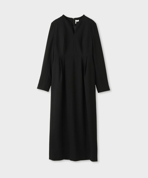 ROPE'（ロペ）の「【一部店舗限定】【REALM（レルム）】SLASH-NECK DRESS｜ドレス（ドレス・レディース・ブラウン系/ブラック・36/38）」の2枚目の写真