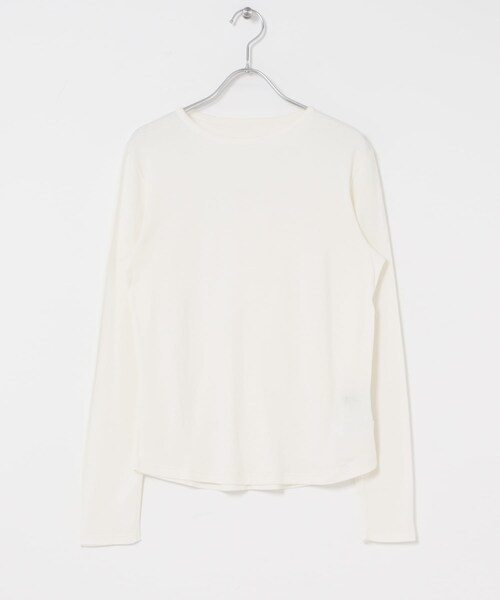 URBAN RESEARCH ROSSO（アーバンリサーチロッソ）の「コットンカシミヤクルーネックカットソー（Tシャツ/カットソー・レディース・OFF/PINK/NAVY・Free）」の7枚目の写真