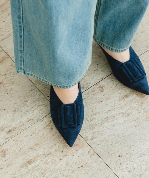 URBAN RESEARCH ROSSO（アーバンリサーチロッソ）の「F by ROSSO　バックルデザインミュール（サンダル・レディース・NAVY/CAMEL・37/38）」の5枚目の写真