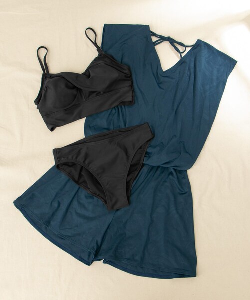 RODE SKO（ロデスコ）の「ロンパース風セット∴（水着・レディース・BLUE GREEN・FREE）」の4枚目の写真