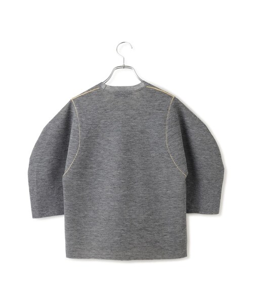 ADAM ET ROPE'(アダムエロペ)の「【サステナブル】ダブルフェイスニットトップス(ニット/セーター・レディース・ブラック/チャコール/レッド・F)」の21枚目の写真