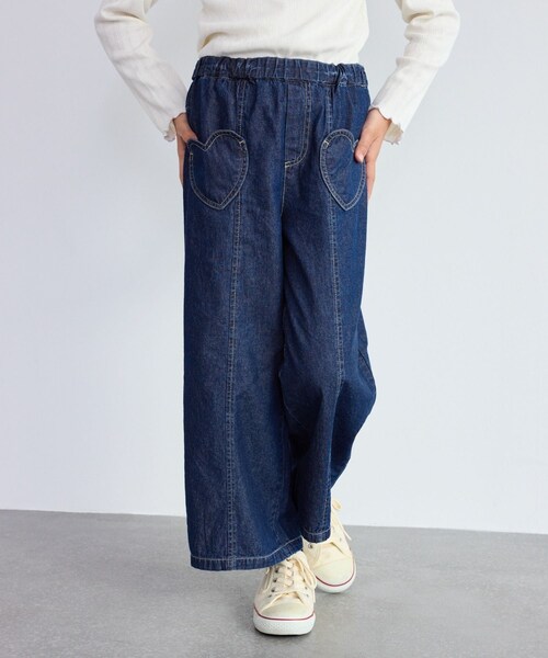 ROPE' PICNIC(ロペピクニック)の「【KIDS/キッズ】ハートポケットストレートワイドデニムパンツ(デニムパンツ・キッズ・ネイビー/サックス・L/M/S)」の8枚目の写真