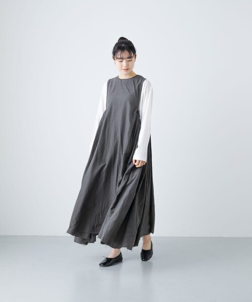 かぐれ（カグレ）の「quitan　DRESS（ワンピース・レディース・IRON GREY/PALE ROSE・FREE）」の4枚目の写真