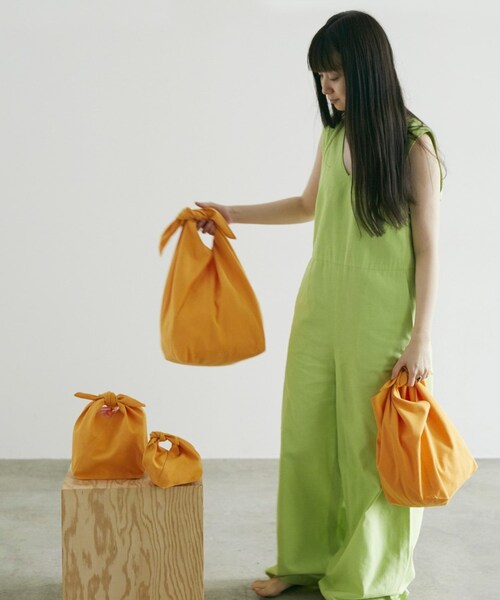 ROPE'（ロペ）の「【Silk Noil】Tie Bag Mini（ハンドバッグ・レディース・ベージュ/パープル/オレンジ系・F）」の8枚目の写真