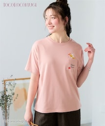 nissen | ＜大きいサイズ＞【トコロコムギ】にゃんこ半袖Ｔシャツ(Tシャツ/カットソー)