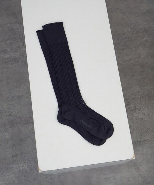 ADAM ET ROPE'（アダムエロペ）の「【CONLEAD（コンリード）】Lace Long（ソックス/靴下・レディース・ブラック/ホワイト/ベージュ系・F）」の2枚目の写真