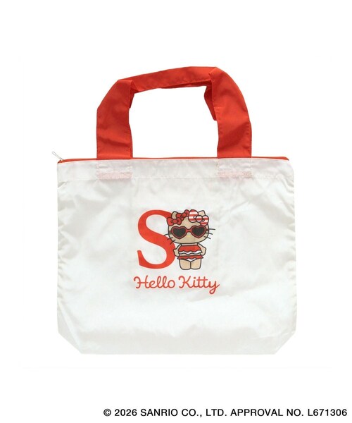 ROPE' PICNIC(ロペピクニック)の「【WEB限定カラー】【Hello Kitty/ハローキティ】エコバッグ(エコバッグ/サブバッグ・レディース・ブラック系/ベージュ/ブルー系/サックス/レッド系/ピンク・F)」の7枚目の写真