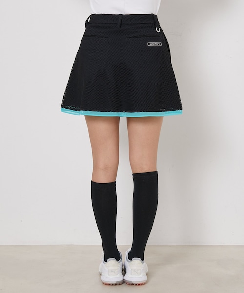 ROPE'（ロペ）の「【UV】【接触冷感】【防透】チェッカーレースフレアスカート（スカート・レディース・ブラック/ライトグリーン/イエロー・L/M/S/XS）」の21枚目の写真