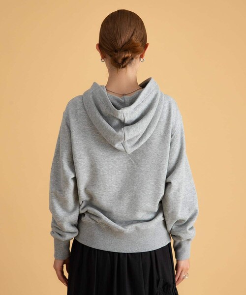 URBAN RESEARCH Sonny Label（アーバンリサーチサニーレーベル）の「『別注』Champion×Sonny Label　スウェットジップフーディー（パーカー・レディース・オフブラック/ヘザーグレー/オートミール・one）」の14枚目の写真