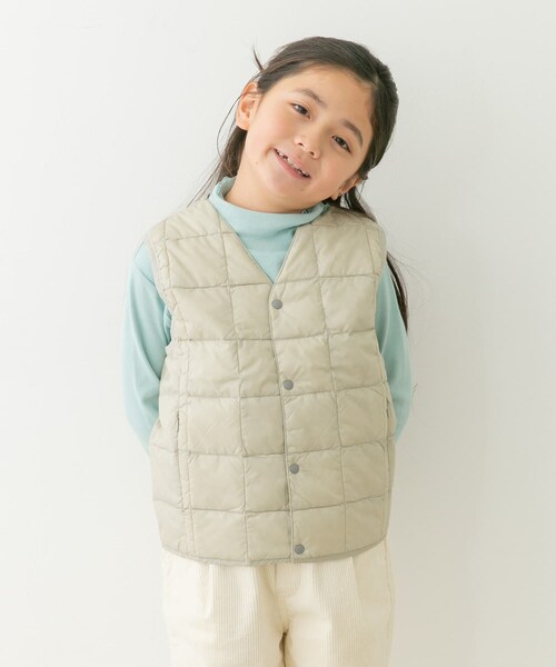 URBAN RESEARCH DOORS(アーバンリサーチドアーズ)の「TAION V-NECK BUTTON DOWN VEST(KIDS)(ダウンジャケット/コート・キッズ・ICEGRAY/BLACK/BEIGE・110/120/130/140)」の1枚目の写真