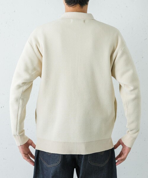 URBAN RESEARCH（アーバンリサーチ）の「モールリュクスポロカーディガン（カーディガン/ボレロ・メンズ・IVORY/CHARCOAL/BLACK・M/L）」の7枚目の写真