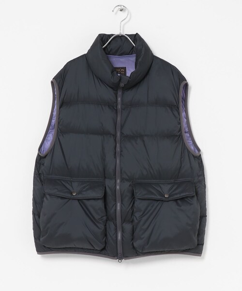 EKAL(エカル)の「TAION 別注ダウンベスト(ベスト・メンズ・DARK GREY/KHAKI・M/L)」の4枚目の写真