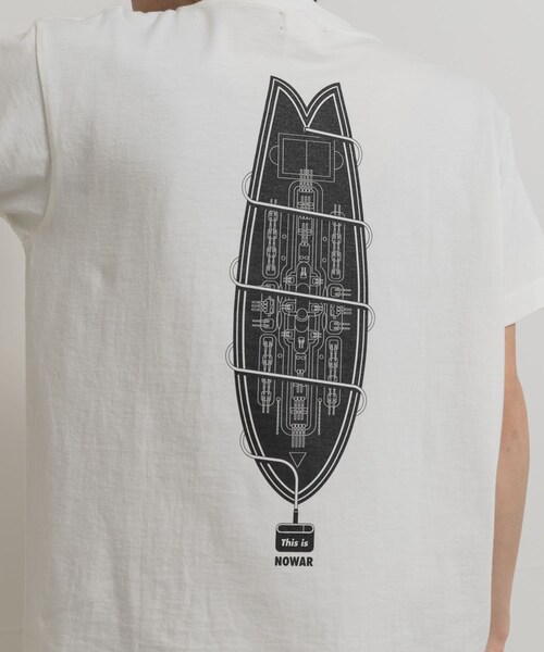 THE GOODLAND MARKET（ザグッドランドマーケット）の「That’s　RE the Tee-NOWAR（Tシャツ/カットソー・メンズ・WH/GRN・M/L/XL）」の5枚目の写真