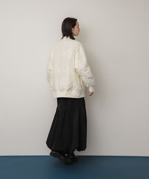 SENSE OF PLACE by URBAN RESEARCH(センスオブプレイスバイアーバンリサーチ)の「オーバーサイズMA-1(MA-1・レディース・BLACK/IVORY/BEIGE・one)」の11枚目の写真