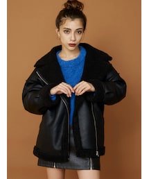 EVRIS | 【WEB限定】カラーボアブルゾン(ブルゾン)