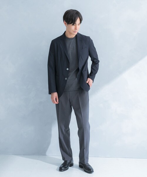 URBAN RESEARCH DOORS（アーバンリサーチドアーズ）の「LIFE STYLE TAILOR　ライトメッシュイージージャケット（テーラードジャケット・メンズ・BEIGE/NAVY・S/M/L/XL）」の22枚目の写真