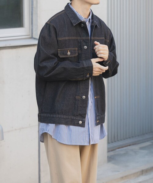 ITEMS URBANRESEARCH（アイテムズ アーバンリサーチ）の「DENIM JACKET TYPE 2nd（デニムジャケット・メンズ・BLK/IDG BLU/BLU・M/L）」の22枚目の写真