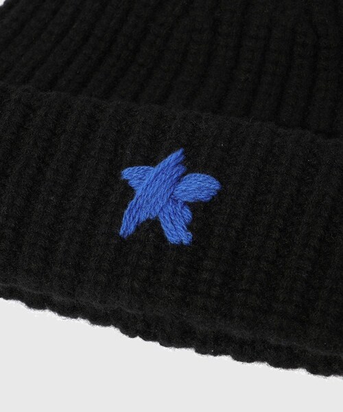 ADAM ET ROPE'（アダムエロペ）の「【Etudes Studio/エチュードストゥディオ】RIBBED BEANIE STAR（ニットキャップ/ビーニー・メンズ・ブラック/ベージュ・F）」の5枚目の写真