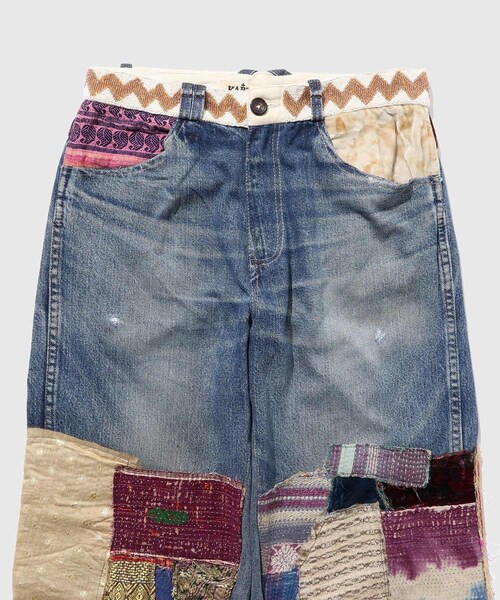 ADAM ET ROPE'（アダムエロペ）の「【Kartik Research/カルティック リサーチ】Manali Patchwork Jeans（デニムパンツ・メンズ・ブルー系・30/32）」の4枚目の写真