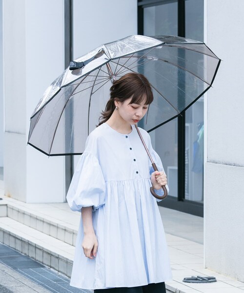 SMELLY（スメリー）の「Wpc.　ユニセックス 12Kプラスチックアンブレラ（長傘・レディース・BRN/NVY/GRY・FREE/one）」の2枚目の写真