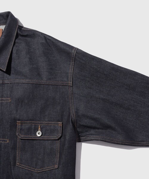 ADAM ET ROPE'(アダムエロペ)の「【DAIRIKU/ダイリク】Rigid 2PKT Denim Jacket(デニムジャケット・メンズ・ネイビー・L/M/S)」の7枚目の写真