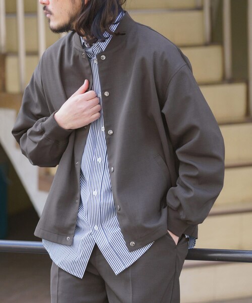 ITEMS URBANRESEARCH（アイテムズ アーバンリサーチ）の「『イージーケア/吸水速乾/接触冷感』高機能ドライタッチスナップブルゾン(楽着シリーズ)（ブルゾン・メンズ・KHK/GRY/SUMI-KURO/BEG・M/L）」の8枚目の写真