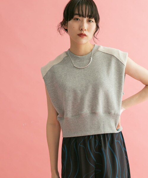 KBF（ケイビーエフ）の「ショルダータックスウェット（スウェット・レディース・NAVY/TOP GRAY/PINK・one）」の12枚目の写真