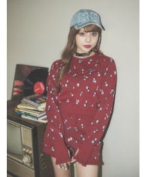 jouetie | 【jouetie×HTH】フリルフラワーニット【コラボ】(ニット/セーター)