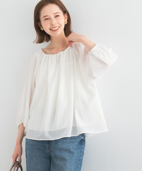 URBAN RESEARCH ROSSO（アーバンリサーチロッソ）の「2WAYオフショルブラウス（シャツ/ブラウス・レディース・white/black・FREE）」の9枚目の写真
